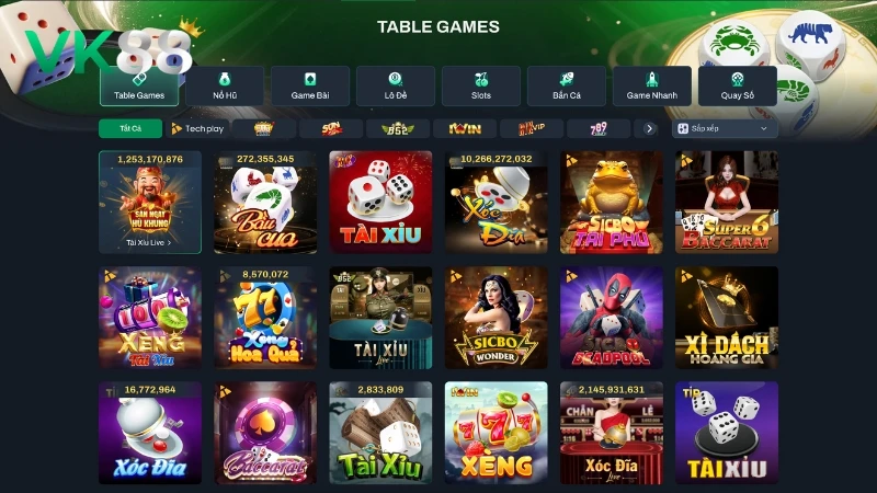 Sảnh games đổi thưởng với đủ thể loại trò chơi hấp dẫn